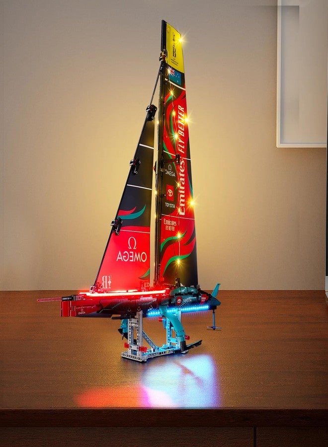 Kyglaring طقم إضاءة LED من Kyglaring متوافق مع مكعبات بناء Lego Emirates Team New Zealand AC75 Yacht 42174، ملحقات إضاءة مطورة لمجموعة النموذج 42174 (النموذج غير متضمن)، الإصدار الكلاسيكي. - Image 5